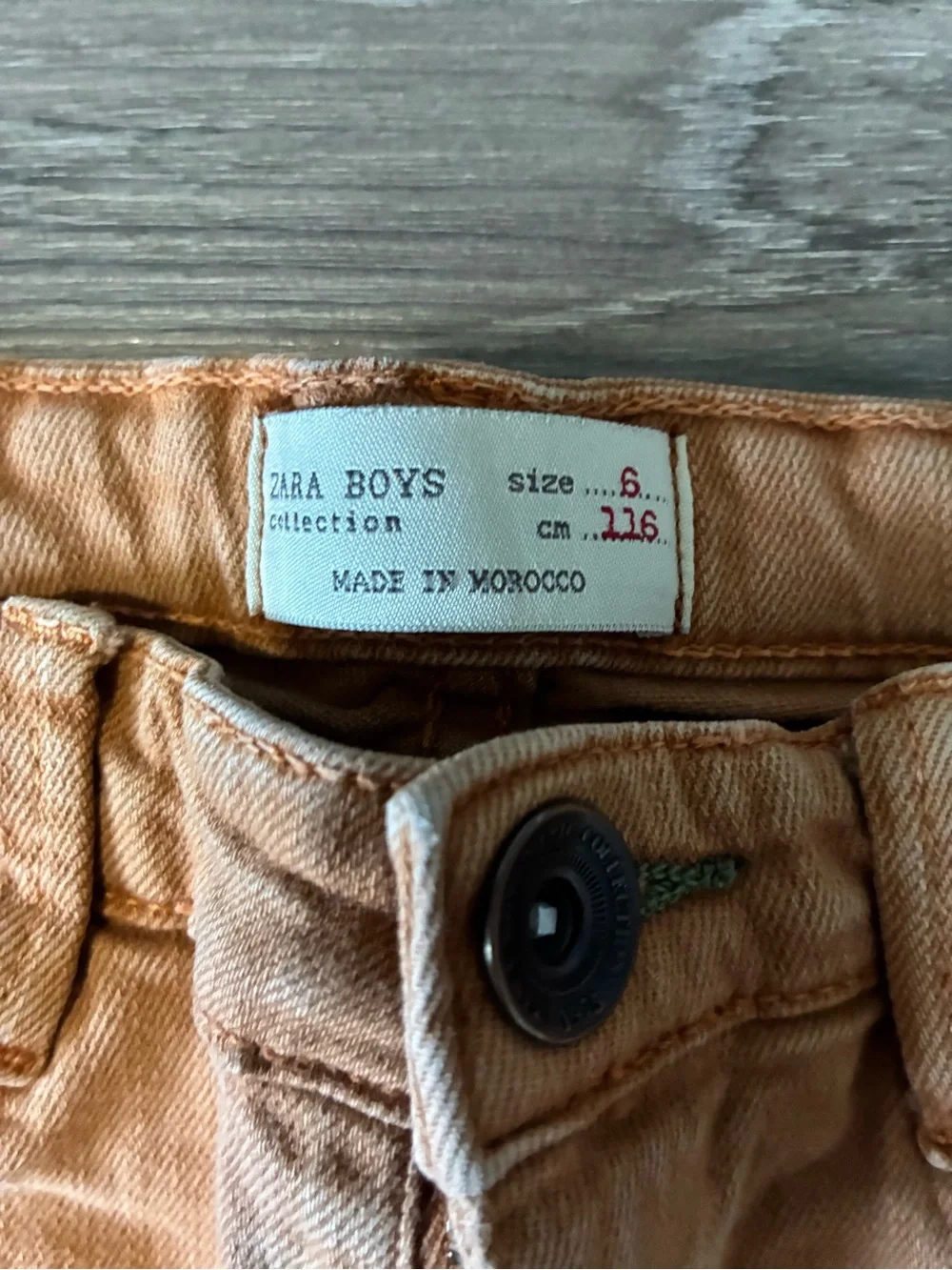 Boys Slim Fit Tan Jeans